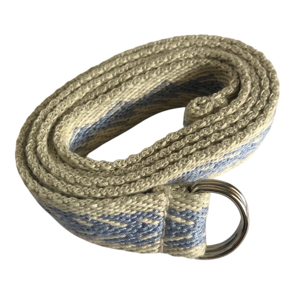 Blue and Cream Woven Belt